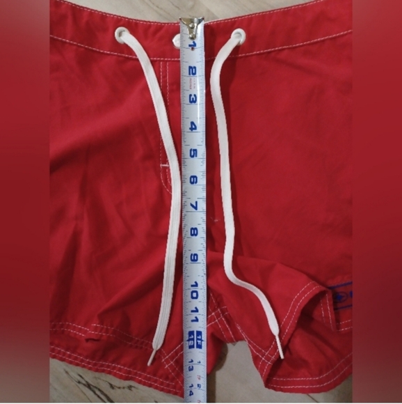 Polaris Red and White Stripe Surf Board Shorts - Picture 7 of 13